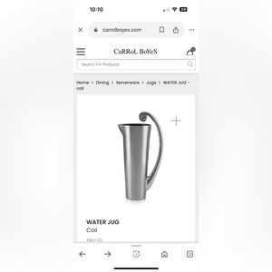 Carrol Boyes ‘coil’ water jug